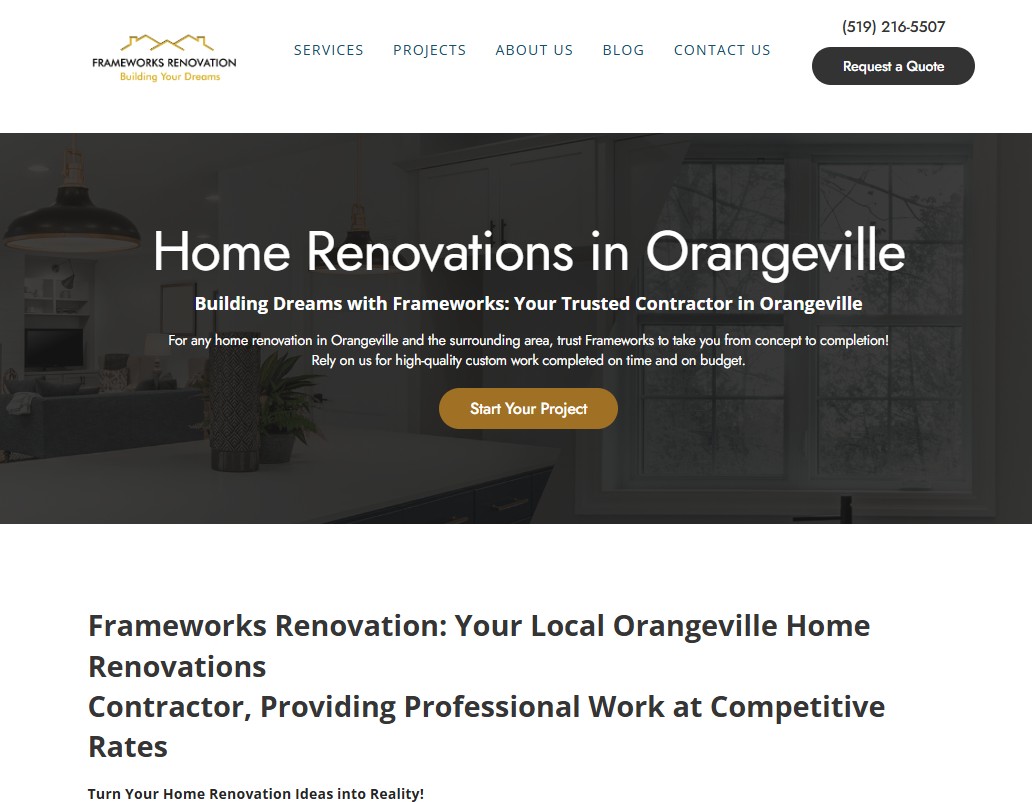 Frameworks Renovation Orangeville